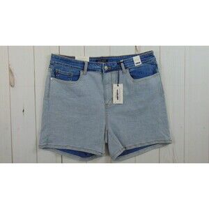 New Judy Blue Denim Jean Shorts Women's Size 2XL High Waist Ombre 5" Inseam